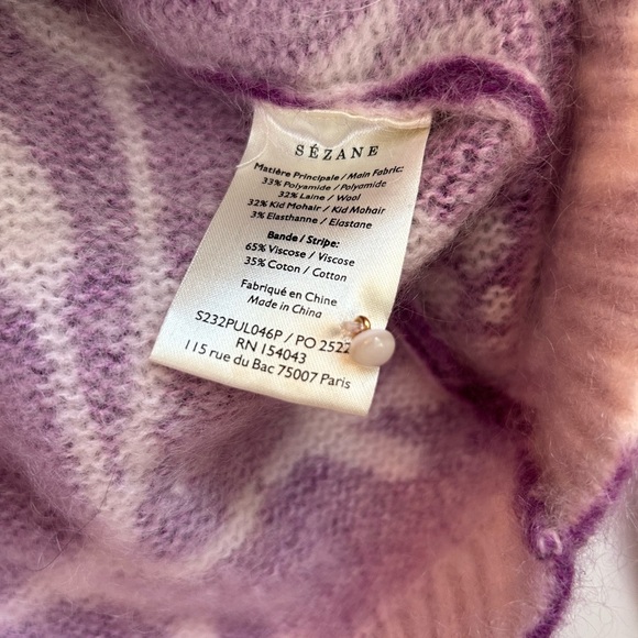 Sézane Purple Floral Cardigan - Picture 7 of 9